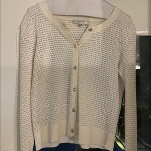 Milly White Sz L cardigan